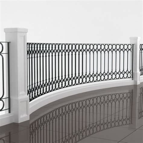 Railing 3d models for download, files in 3ds, max, c4d, maya, blend, obj, fbx with low poly, animated, rigged, game, and vr options. classic balcony railing 3d model