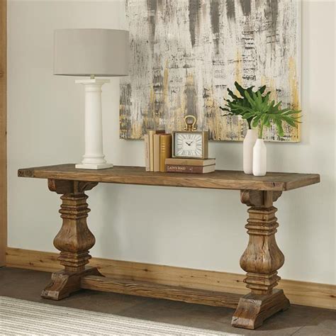 Riverside Furniture Hawthorne Solid Wood 68 Console Table In Barnwood
