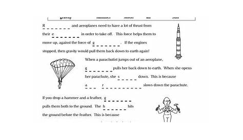 gravity worksheet 8th grade