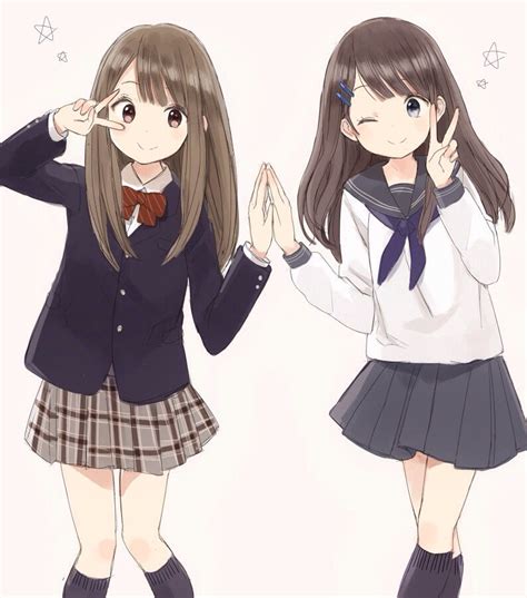 Anime Friends School Girls Kawaii Anime Girlxgirl Chica Anime Manga