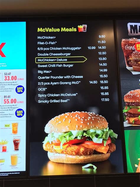Ayam Goreng Harga Mcdonald Menu Prices Malaysia 2020 Menu Mcd