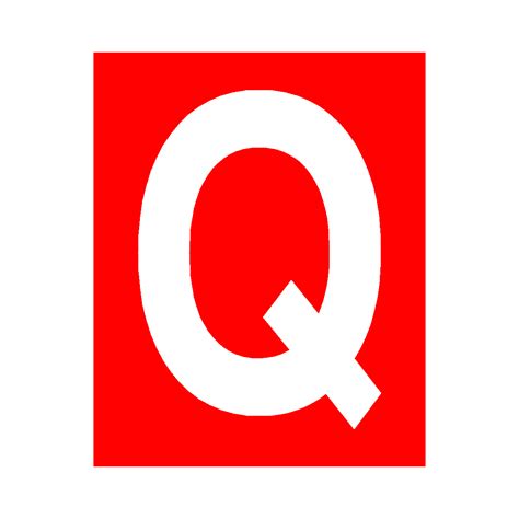 Red Letter Q Sticker Safety Uk