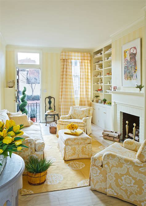 Likewise, painting your room with a shade of yellow will fill your living space with some warmth, optimism, and a bright appeal. Sumptuous buffalo check curtains in Living Room ...