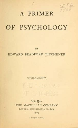 A Primer Of Psychology By Edward Bradford Titchener Open Library