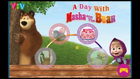 A Day With Masha And The Bear Game Play Cartoon Youtube