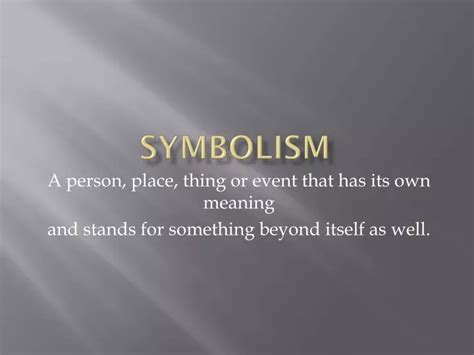 Ppt Symbolism Powerpoint Presentation Free Download Id2083354