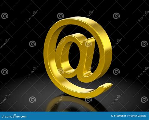 Gold Email Symbol Stock Illustration Illustration Of Design 140806521