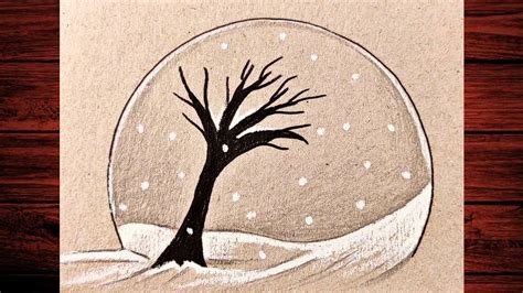 Invata Sa Desenezi Un Peisaj De Iarna In Creion Pas Cu Pas Desene In