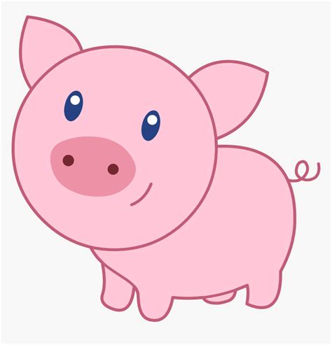 Clip Art Cute Happy Pink Pig Transparent Background Pig Clipart Hd
