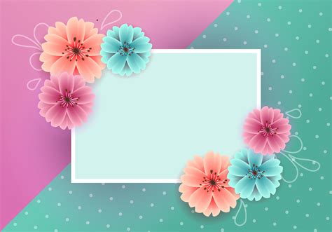 Colorful Spring Background With Beautiful Flowers And