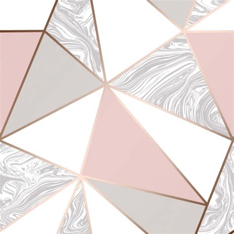 Zara Marble Metallic Wallpaper Soft Pink Rose Gold I