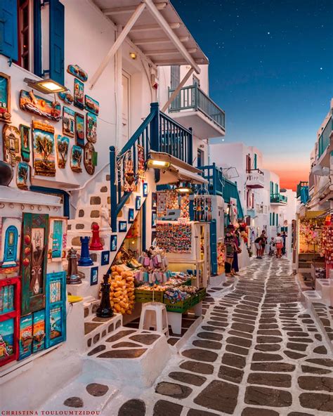 A Street In Mykonos Greece Rpics