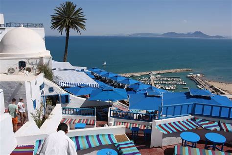 Hd Wallpaper Tunis Tunisia Sidi Bou Said Sea Color Cafe Port