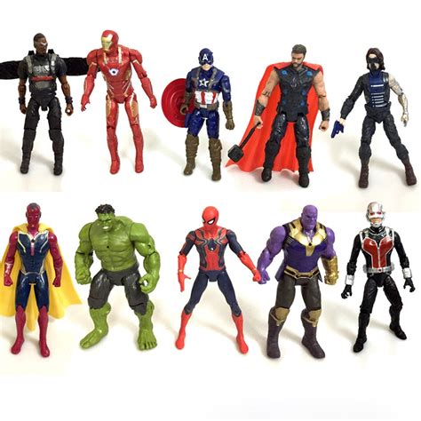 10pcsset Avengers 3 Infinity War Marvel Heroes Action Figures Thamos