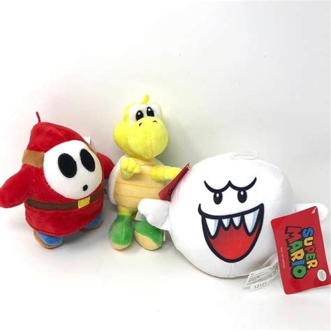 Nintendo Toys Set Of 3 Super Mario Ghost Boo Shy Guy Koopa Troopa