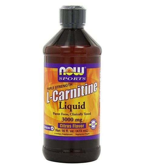 Now Foods L-Carnitine Liquid 3000 mg Syrup 1 ml: Buy Now Foods L ...