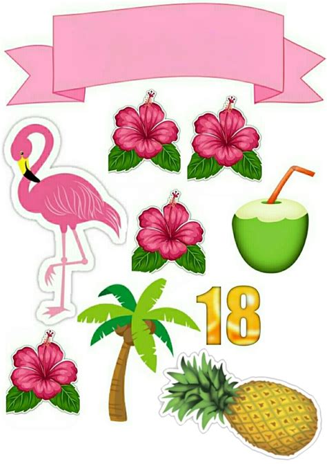 parabéns thais Etiquetas Festa flamingo Decoracao festa flamingo