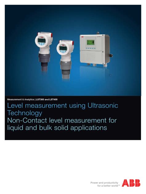 Abb Ultrasonic Level Lst300 Lst400 Brochure Pdf Ultrasound