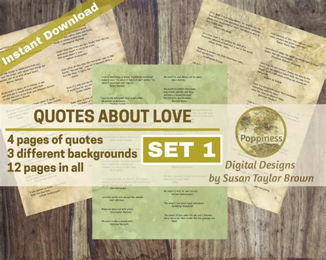 Printable Quotes Love Inspiring Quotes Digital Collage Sheet Etsy Printable Quotes Digital