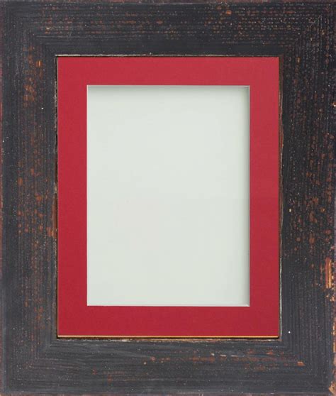 Shoreditch Burnt Black 24x20 Frame With Red Mount Cut For Image Size 20x16