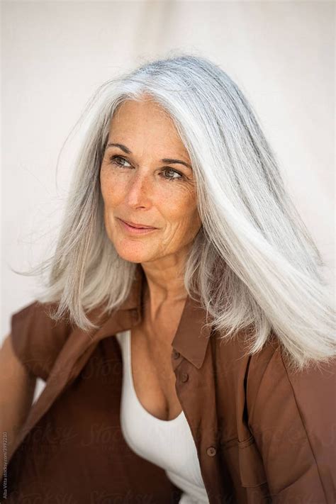 Natural White Hair Long White Hair Silver Grey Hair Beautiful Old Woman Grey Hair Model