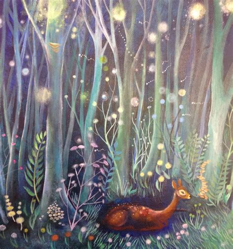 Enchanted Forest Acrylic Painting On Canvas Folksy