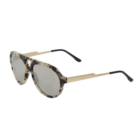 Stella Mccartney Cream Tortoise Shell Mirrored Aviator Sunglasses Mirrored Aviator Sunglasses