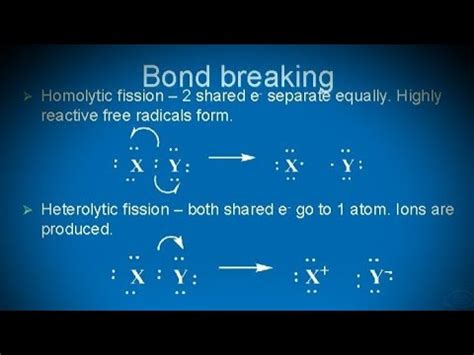 Organic Chemistry Class 11 Fission Of Covalent Bond Homolytic