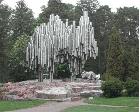 Helsinki Finland Tribute Sculpture To Finnish Composer Jean Sibelius