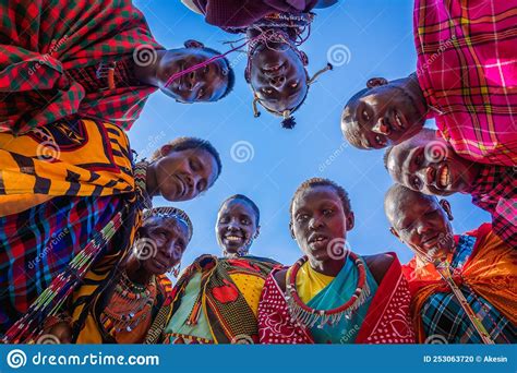 Maasai Mara Tribe People At Maasai Mara Tribe Village Editorial Image
