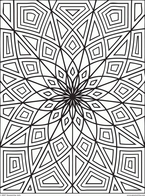 Geometric Design Coloring Pages To Print Coloring Home