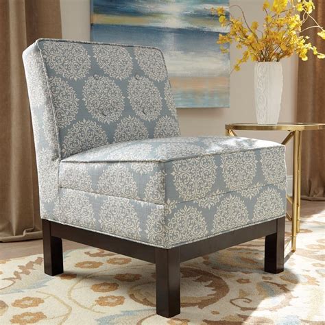 Recliner chairs for extra comfort. Sky Blue Button Tufted Armless Accent Chair with Black Legs