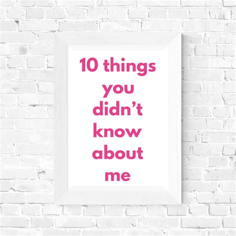 10 Things You Didnt Know About Me Treats And Treadmills