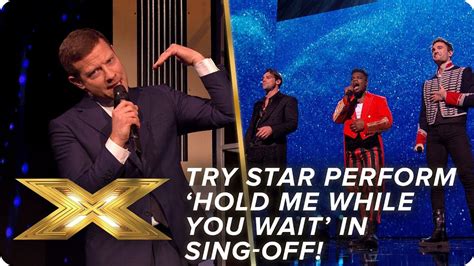 Try Star Perform Hold Me While You Wait In Sing Off Semi Final X Factor Celebrity Youtube
