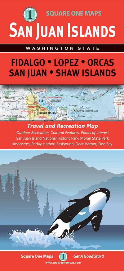 San Juan Islands Recreation Map Map By Square One Map Company Llc