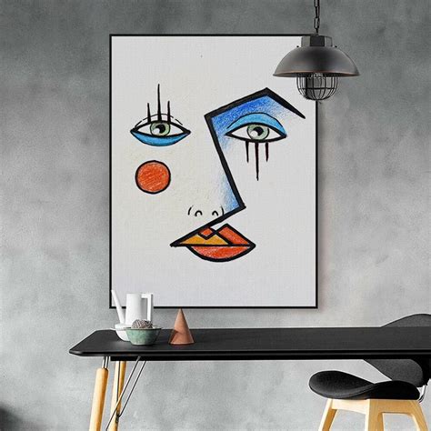 Modern Abstract Face Canvas Art Prints For Sale 12x1730x42cm