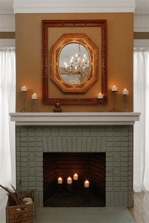 Painted Fireplace Brick Fireplace Design Ideas