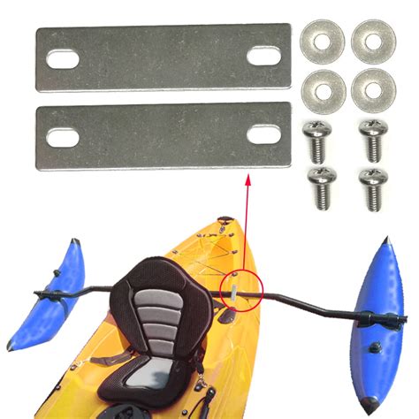 2pcs Kayak Trolling Motor Bracket Mount Plates Hardware Stabilizer