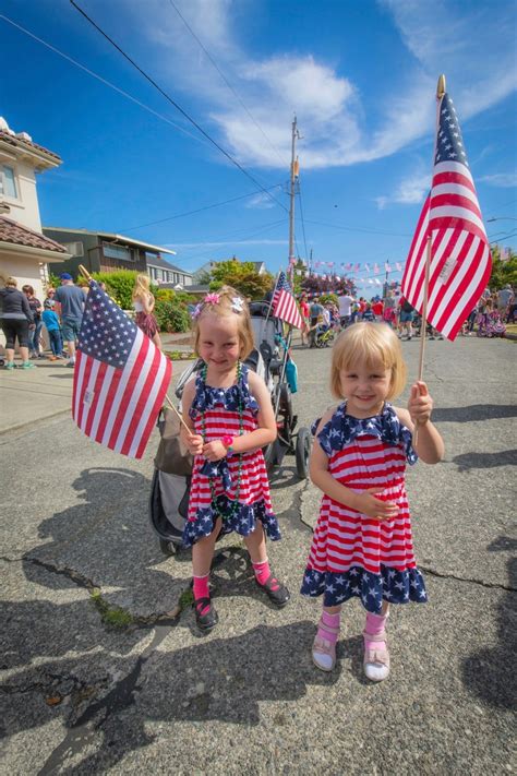 Fourth Of July Childrens Parade Shows Kids Spirit Parents Patriotism