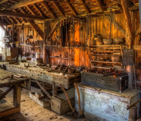 A Late 19th Century Carpenters Workshop With Its Original Tools Now