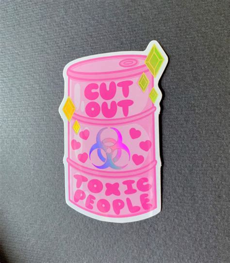 Kawaii Holographic Self Care Sticker Design 20 Etsy