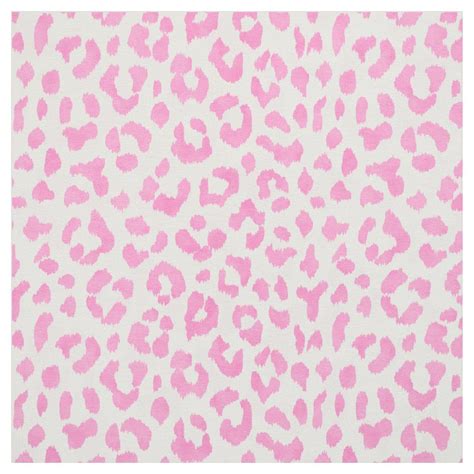 Chic Girly Light Pink Cheetah Print Pattern Fabric Pink Cheetah