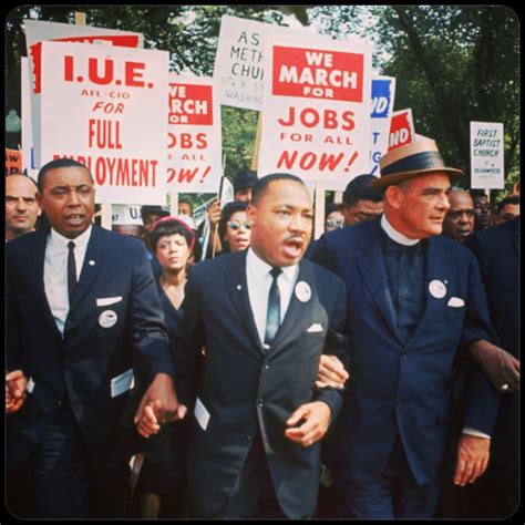 Mlk Marching With The Masses At The March On Washington By Robert W