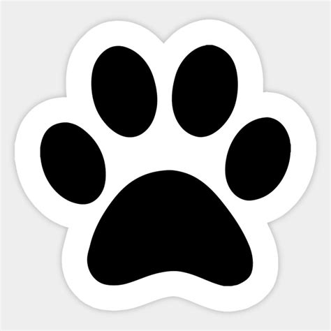 Dog Paw Print Silhouette Dog Sticker Teepublic