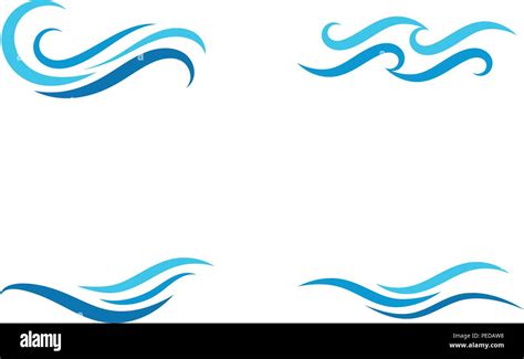 Wasser Wellen Symbol Vektor Grafik Design Logo Vorlage Stock