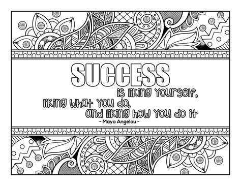 12 Self Esteem Coloring Pages Success Inspirational High | Etsy