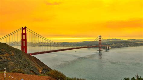 3840x2160 bay, bridge, california, city, clouds, dawn, dusk, golden
