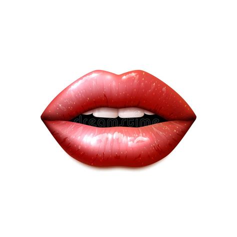 realistic female lips stock vector illustration of shiny 60221310