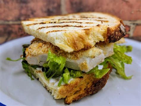 Push the cheese into the chicken and mayo. Parmesan crusted chicken mayo sandwich - The Lean Cook
