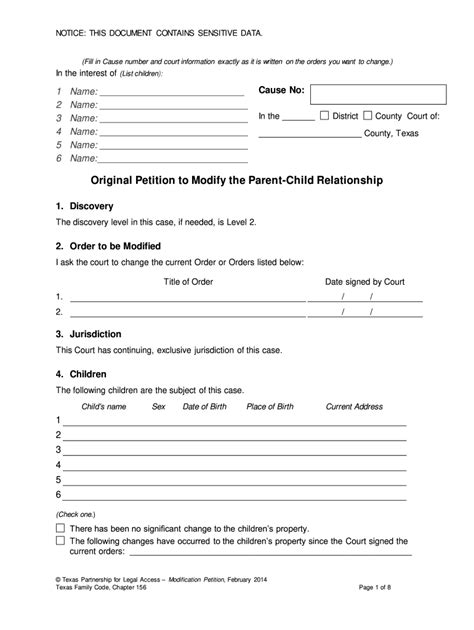 Free Printable Child Custody Forms Texas Fill Out And Sign Online Dochub